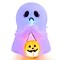 4 Feet Halloween Inflatable Ghost Holding Pumpkin Decor with LED Lights